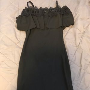 Black thigh high dress